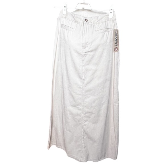 Z. Cavaricci Dresses & Skirts - Z. Cavaricci High Powered Sportswear White Denim Maxi Skirt NOS Vintage New/Tag